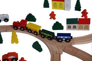 Brand New 100 pc Wooden Toy Train set Compatible with Major Brands 