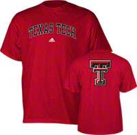 Texas Tech Red Raiders T Shirt, Texas Tech Red Raiders Tee, Red 
