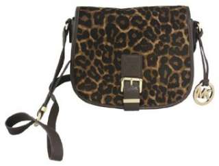 Michael Kors Leopard Medium Messenger Saddle Bag  Clothing