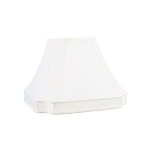  Livex Lighting S547 White Round Cut Corner Shantung Silk Shade 