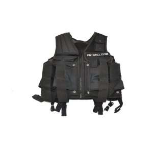  3Skull Tactical Paintball Web Vest w/Tank Pouch   Black 