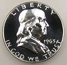 1963 Silver Proof Franklin Half Dollar B01  