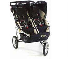   Duallie Double Jogging Stroller Black with all 12 inch Wheels