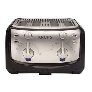  Krups FEM4B 4 Slice Toaster, Black