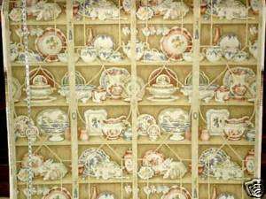 CHINA CABINET ANTIQUE CHINA FABRIC TABLECLOTH 42 X 54  