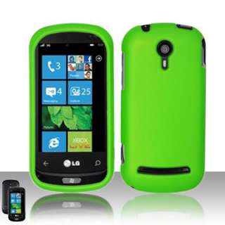 LIME GREEN RUBBERIZED LG QUANTUM C900 HARD CASE COVER  
