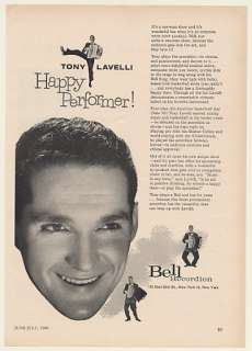 1960 Tony Lavelli Happy Bell Accordion Photo Print Ad  