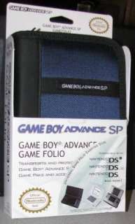   Nintendo Game boy SP Blue Folio Case for System Games & Accessories