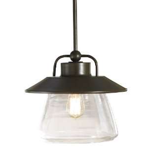 allen + roth 12W Mission Bronze Pendant Light with Clear Shades 34535 