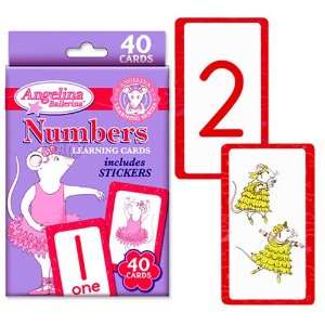   Angelina Ballerina Numbers Learning Cards with Reward Stickers Toys