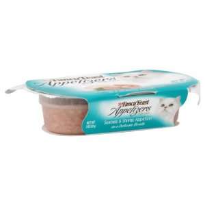  Fancy Feast Appetizers Cat Food, Seabass & Shrimp 2oz 