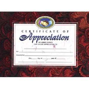  CERTIFICATES OF APPRECIATION 30 PK