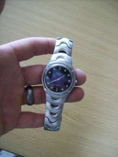 mens Armitron Diamond bezel & stainless steel watch  