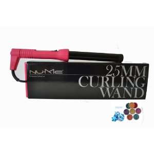 NuMe Pink Tourmaline Ceramic Hair Curling Iron 25MM + Itay Beauty Free 