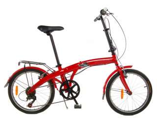 NEW LIGHTWEIGHT ALUMINUM FOLDING BIKE BICYCLE   RED  