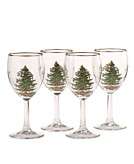   Spode Christmas Tree Wine Glasses Set of 4  