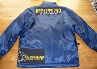 LA MARTINA USPA Navy SNOW POLO Aspen 2005 World Championship Jacket 