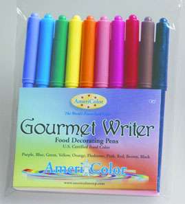 10 Color AmeriColor™ Gourmet Writer Food Decorating Pen Set