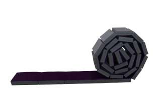 Tiffin Gymnastics Rollable Balance Beam 8  x 1x3/8 Carpet (Black 
