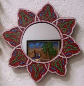 Moroccan Mirror WALL BATHROOM DRESSER WOOD VANITY FLOOR  