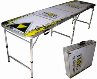 8ft White Day of Games Beer Pong Table  