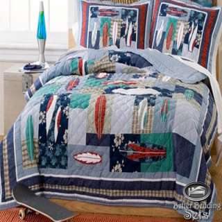   Surf Surfing Quilt Theme Bedding Set For Twin Full Queen Size  