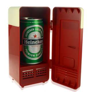 New Red Mini USB PC Fridge Beverage Drink Cans Cooler & Warmer  