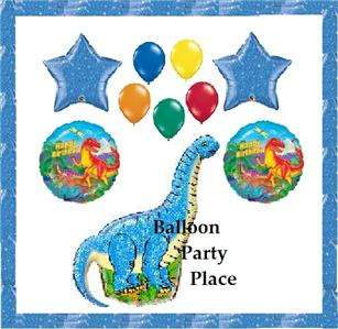 BLUE DINOSAUR T REX birthday party supplies decoration BALLOON gr8 1st 