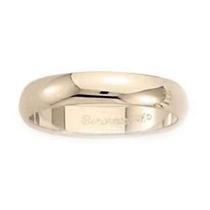 10K Yellow Gold 4mm Domed Comfort Fit Wedding Band Ring (Sizes 4 to 8 