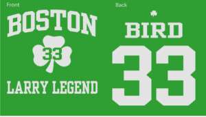 LARRY LEGEND Bird Boston Celtics t shirt Small  