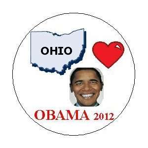 OHIO for BARACK OBAMA Political 1.25 MAGNET ~ Love Heart Presidential 