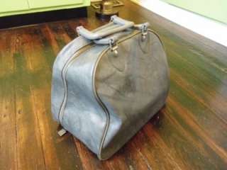Vintage Brunswick One Ball Bowling Bag with Rack~Charcoal, Grey & Wine 