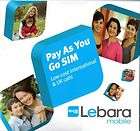 Lebara Mobile UK Micro Sim Card iPhone/iPad/No​kia Lumia FREE Data 