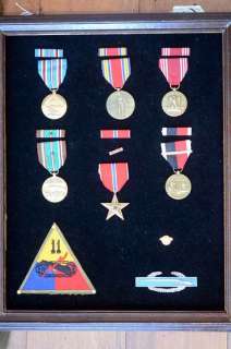   Armored Division Uniform, BRONZE STAR Medal & Document Grouping  