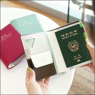 ICONIC FLY AWAY PASSPORT POCKET CASE TRAVEL WALLET+NOTE  
