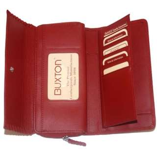 Brand New Stylish Buxton Lady Women Wallet Purse Wine Red #BX24529 