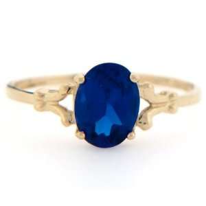    10k Gold Synthetic Sapphire September Birthstone Ring Jewelry