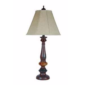  Norfolk Classic Wood Finish Table Lamp w/Shade