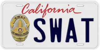 Swat California Aluminum Novelty Car Tag License Plate  