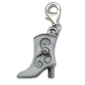   boots white and strass #8891, bracelet Charm  Phone Charm Jewelry
