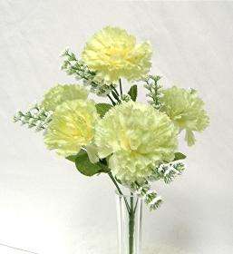 LIGHT GREEN CARNATIONS Silk Wedding Bouquet Flowers  