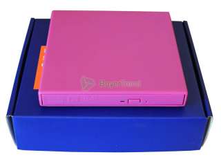 Pink color USB External Slim DVD RW DVDRW Drives Burner Writer  
