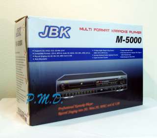 2012 New JBK M 5000 MIDI DVD CDG CD+G Multi Karaoke Player Record Your 