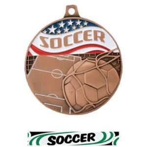  Hasty Awards Americana Custom Soccer Medals BRONZE MEDAL 