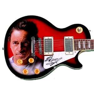 Bruce Springsteen Autographed Airbrushed Guitar 3x Certified JSA