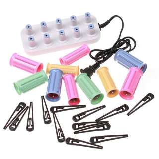 Electric Hair Curlers Rollers 10 Rollers 13 Hairpins Perm Set Ceramic 