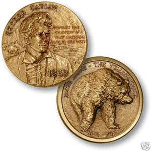 YELLOWSTONE NATIONAL PARK GEORGE CATLIN CHALLENGE COIN  