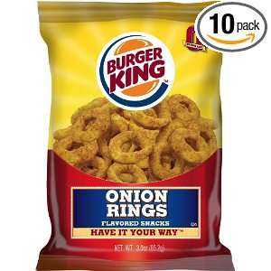 Burger King Onion Rings, 3 Ounce (Pack of 10)  Grocery 