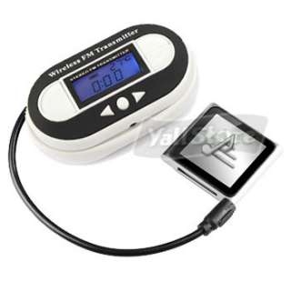   Wireless FM Transmitter + Car Charger for  ipod Player White  