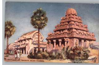 Old Tuck Postcard Madras,Seven Pagodas Chennai,India  
